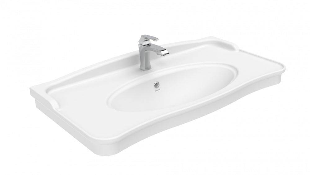 Creavit Antik Etajerli Lavabo Beyaz 100cm - 1