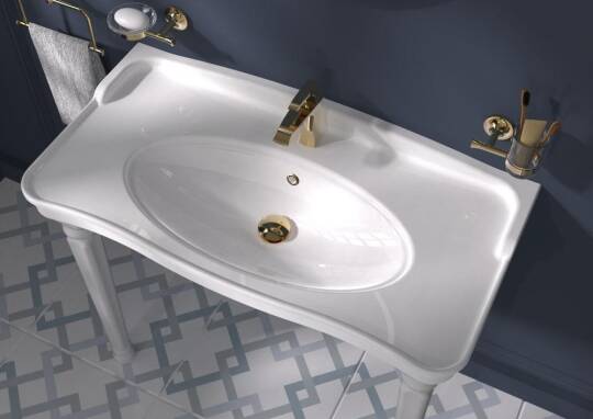 Creavit Antik Etajerli Lavabo Beyaz 100cm - 3