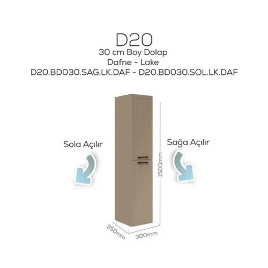 Creavit D20 Sağa Açılır Boy Dolabı Dafne - 1