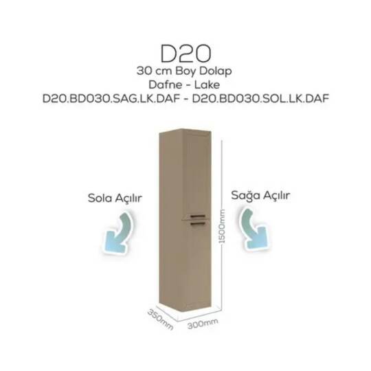 Creavit D20 Sola Açılır Boy Dolabı Dafne