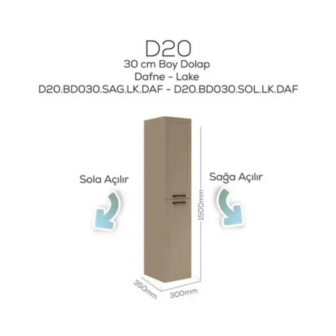 Creavit D20 Sola Açılır Boy Dolabı Dafne - 1
