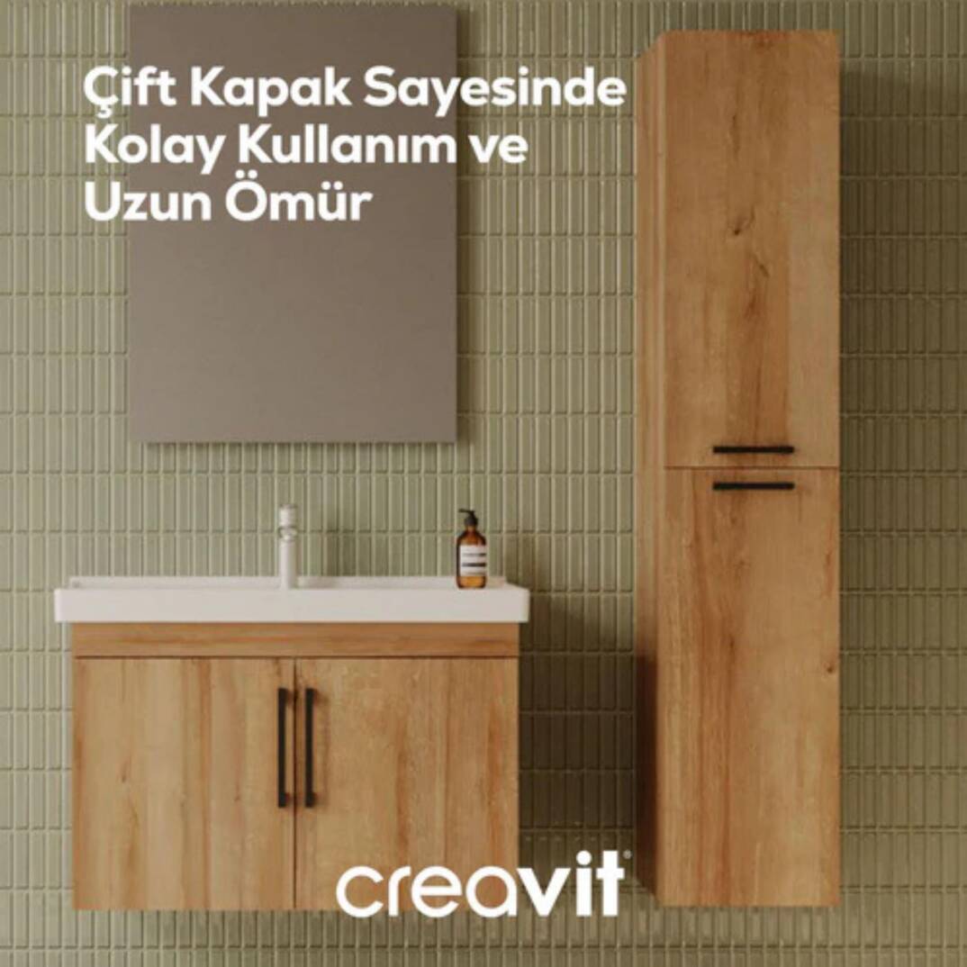 Creavit D20 Sola Açılır Boy Dolabı Everest - 2