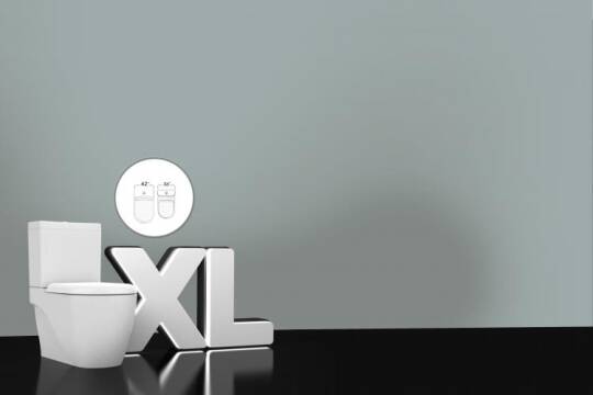 Creavit Grande Duvara Dayalı Klozet XXL Beyaz - 4