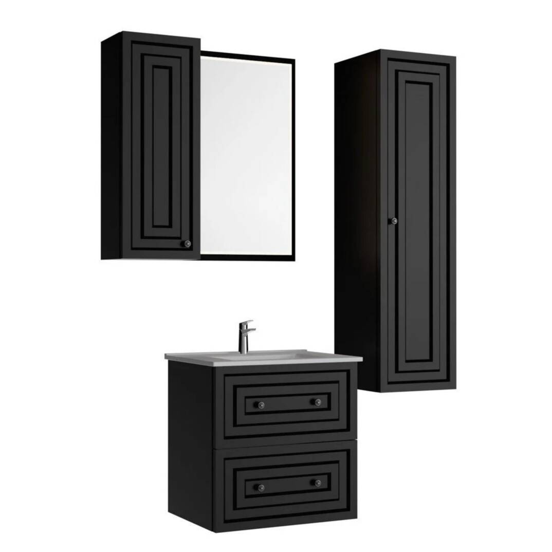 Creavit Kayra Lavabo Dolabı Çekmeceli Mat Antrasit - 2