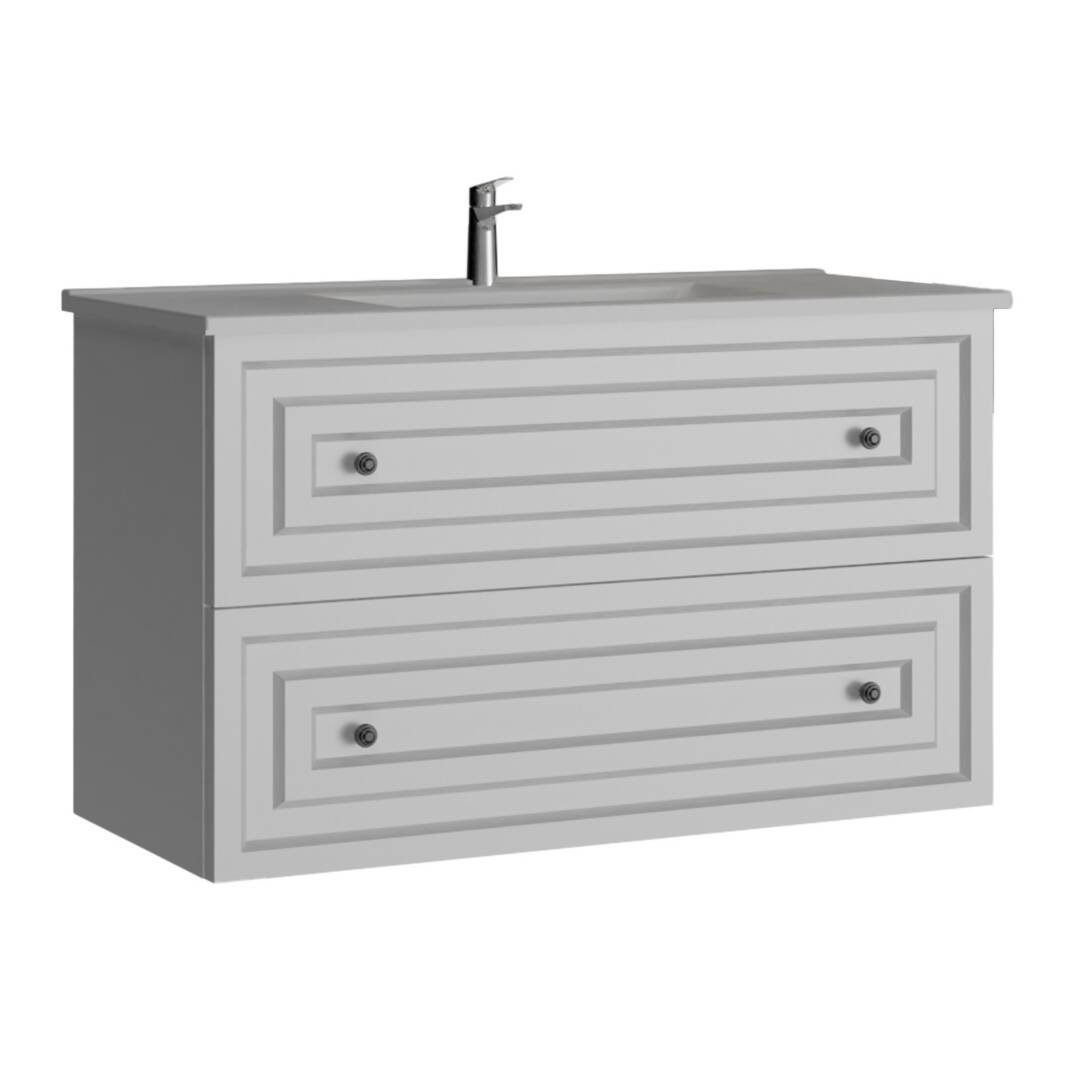 Creavit Kayra Lavabo Dolabı Çekmeceli Mat Beyaz - 1