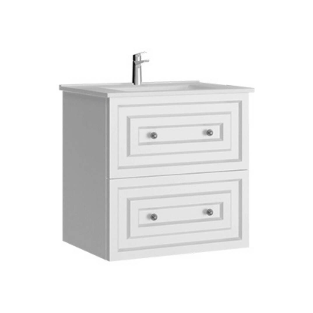 Creavit Kayra Lavabo Dolabı Çekmeceli Mat Beyaz - 1