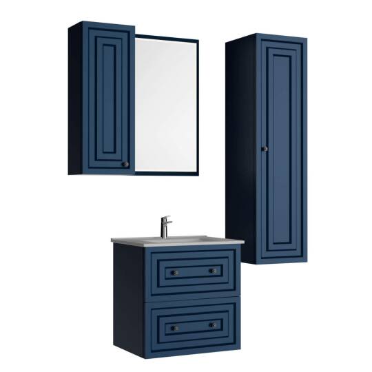 Creavit Kayra Lavabo Dolabı Çekmeceli Mat Safire Blue - 2