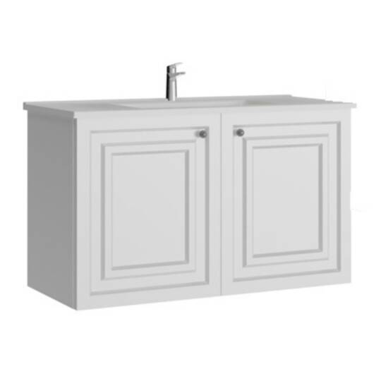 Creavit Kayra Lavabo Dolabı Kapaklı Mat Beyaz