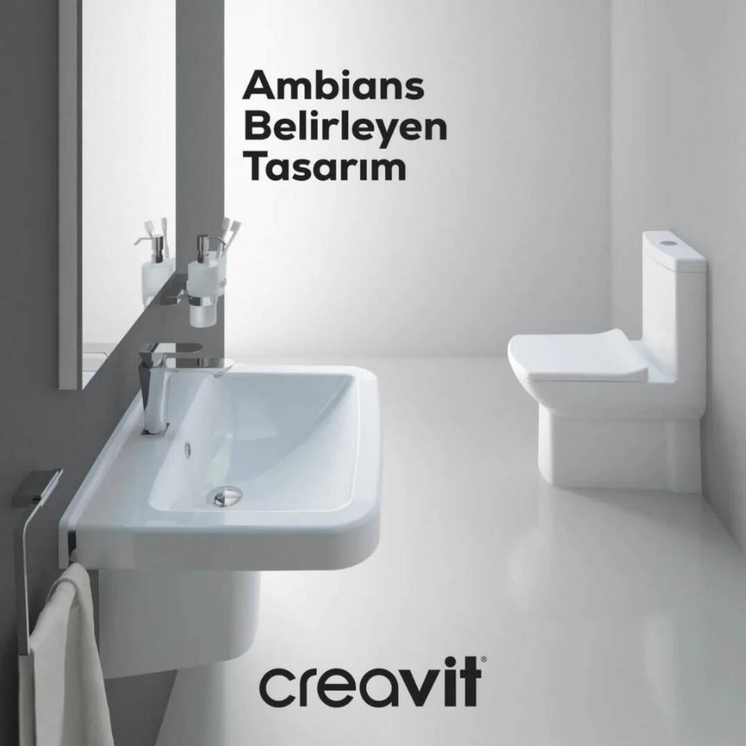 Creavit Lara Lavabo Beyaz 60cm - 3