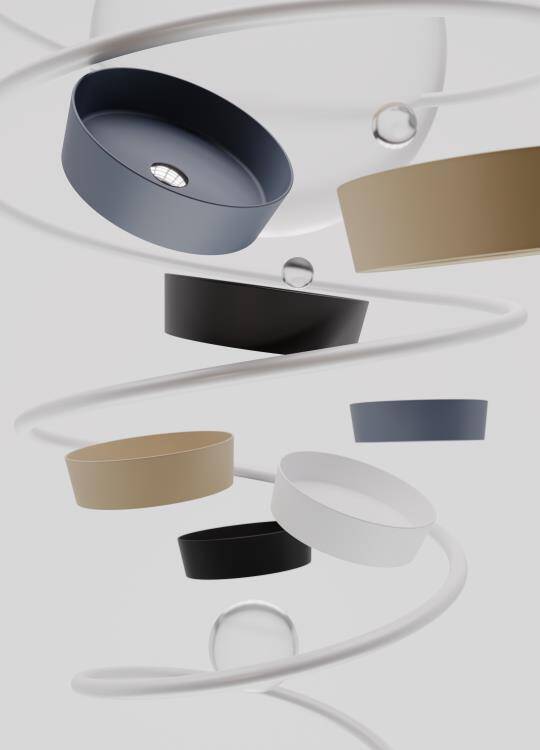 Creavit LOOP Masa Üstü Çanak Lavabo Basalt Mat 45cm - 2