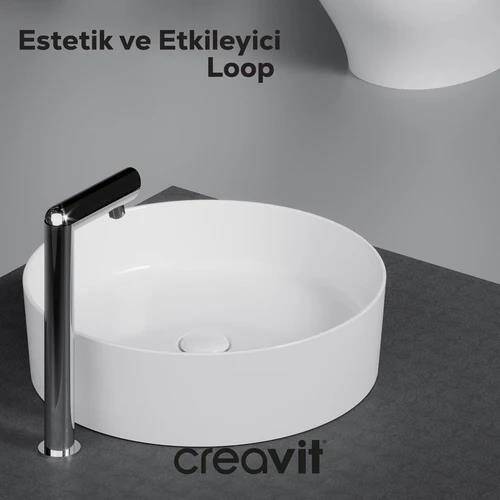 Creavit LOOP Masa Üstü Çanak Lavabo Beyaz 40cm - 2