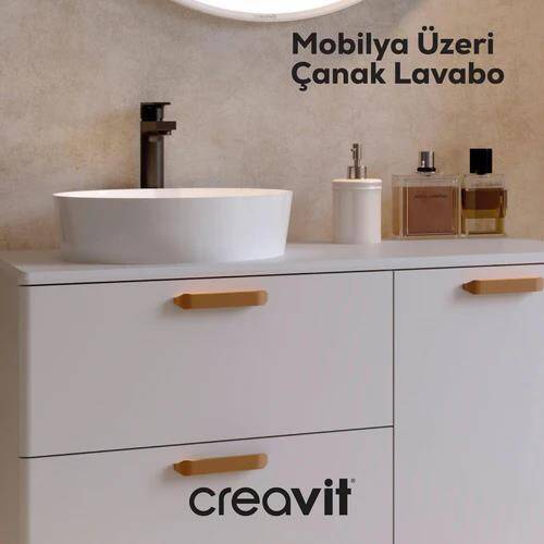 Creavit LOOP Masa Üstü Çanak Lavabo Beyaz 40cm - 3