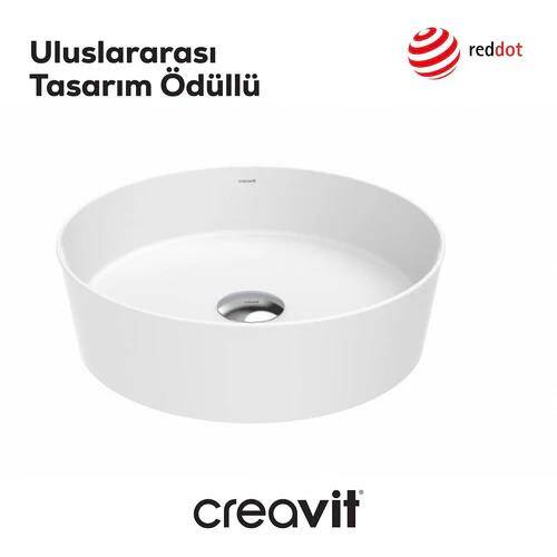 Creavit LOOP Masa Üstü Çanak Lavabo Beyaz 40cm - 5