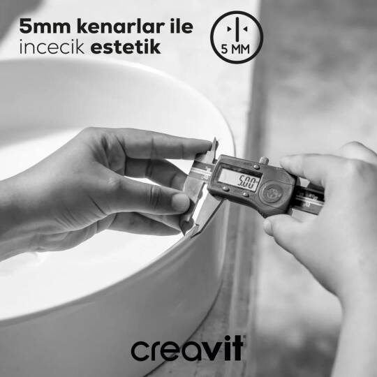 Creavit LOOP Masa Üstü Çanak Lavabo Beyaz 45cm - 3