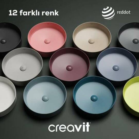 Creavit LOOP Masa Üstü Çanak Lavabo Beyaz 45cm - 3