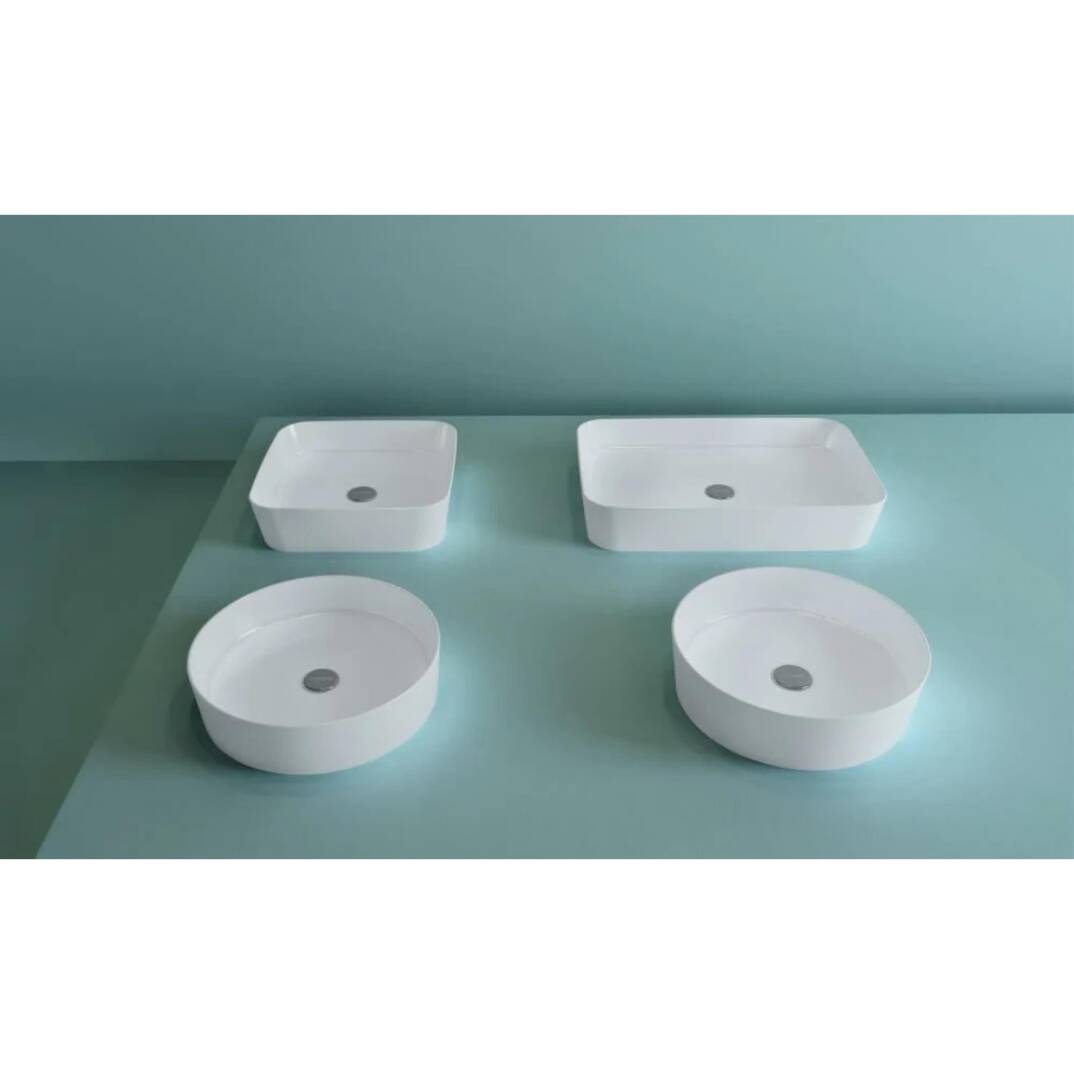 Creavit LOOP Masa Üstü İnce Lavabo Beyaz 40cm - 3