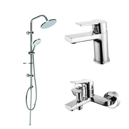 Creavit Luna Banyo Batarya Seti ve Yağmurlama Tepe Duş Sistemi