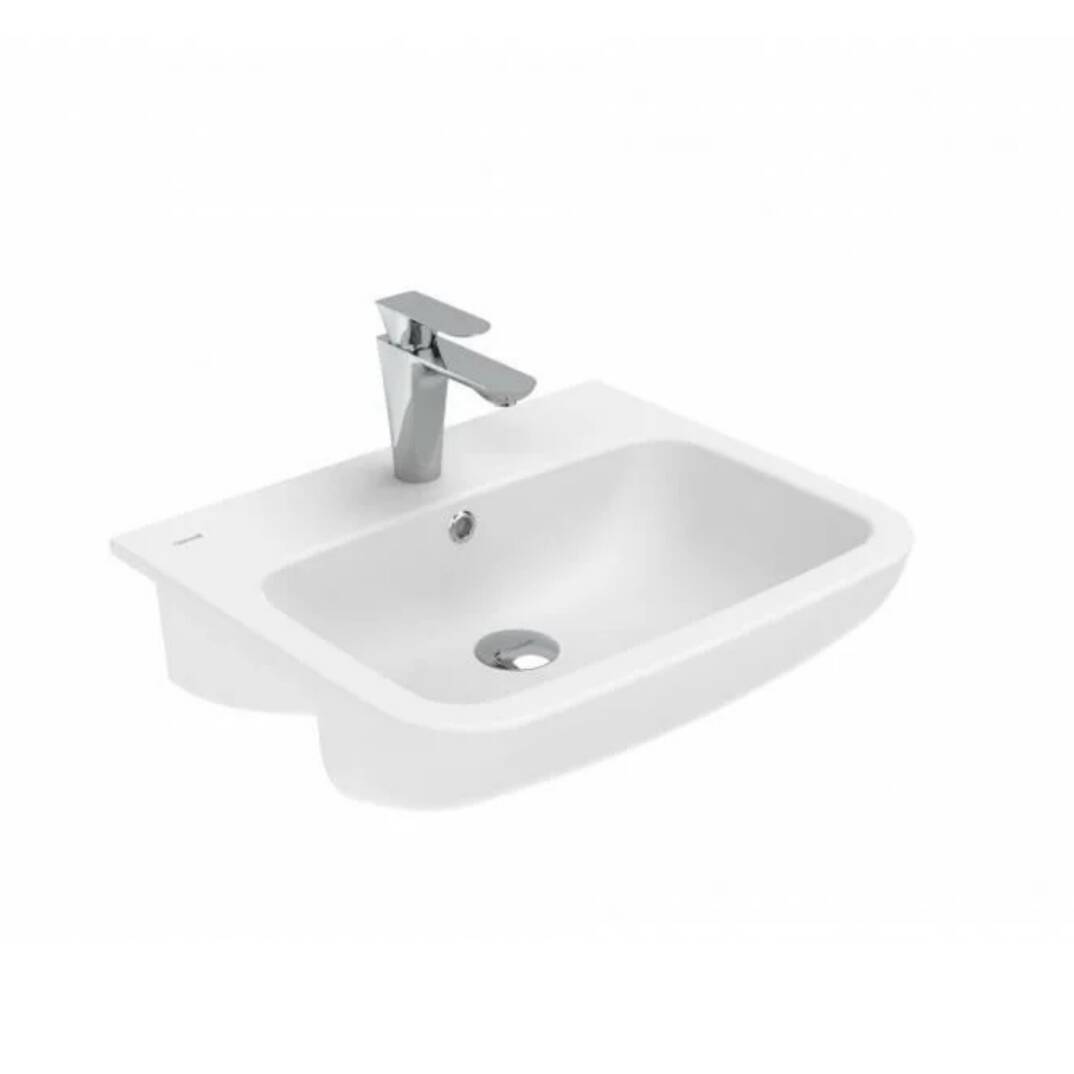 Creavit Ness Yarım Tezgah Lavabo Beyaz 55cm - 2