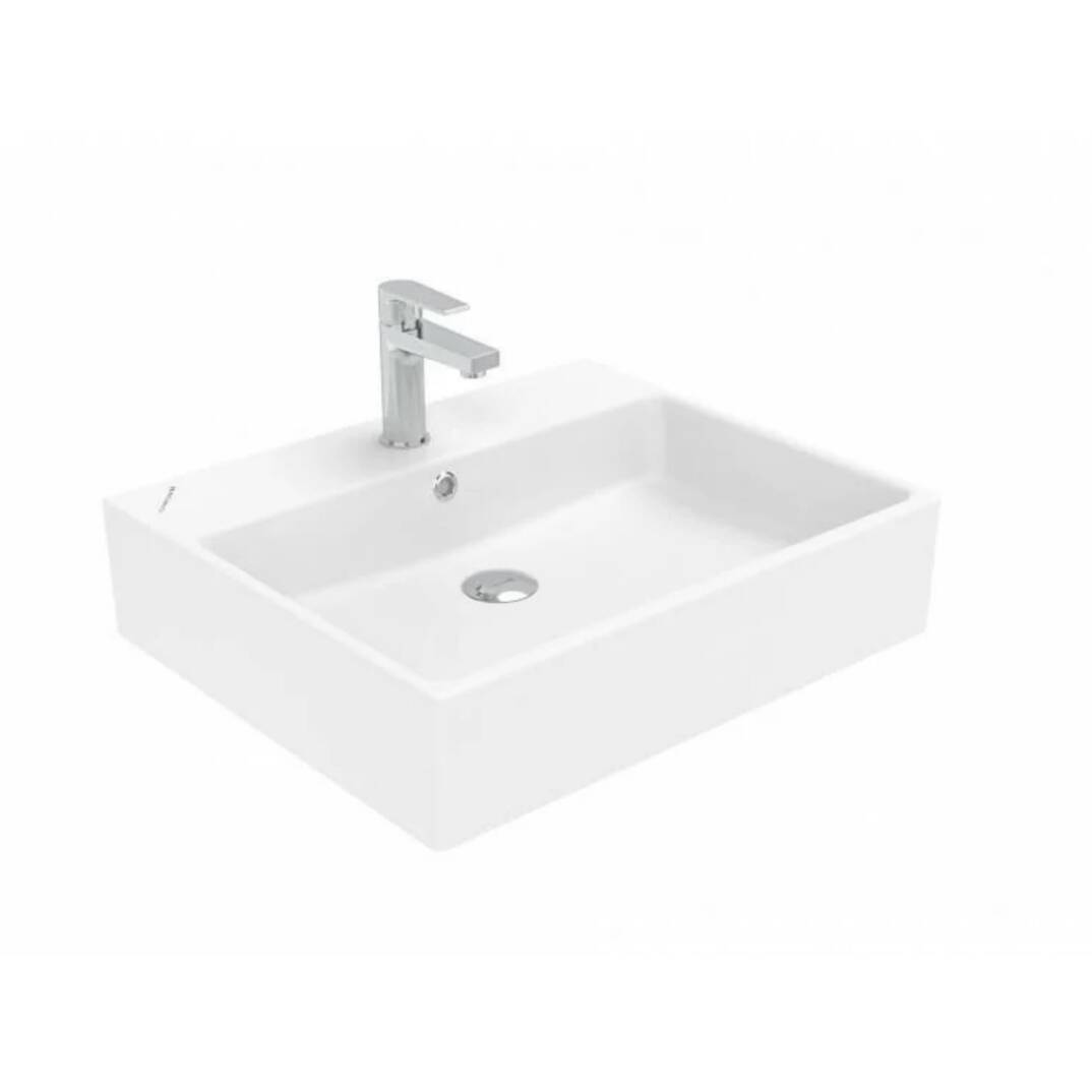 Creavit Next Tezgah Üstü Kare Lavabo Beyaz 60cm - 1