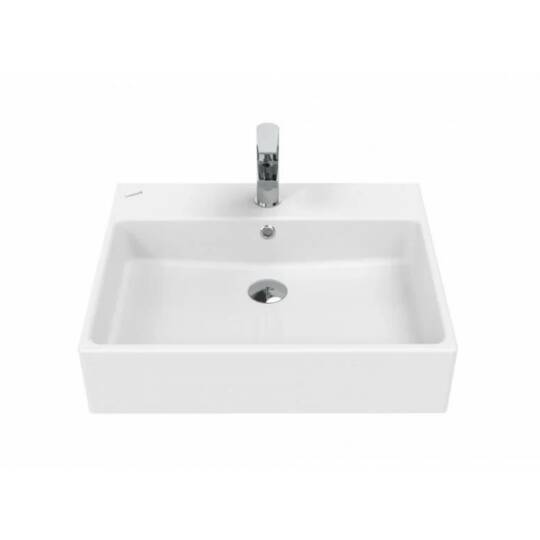 Creavit Next Tezgah Üstü Kare Lavabo Beyaz 60cm - 2