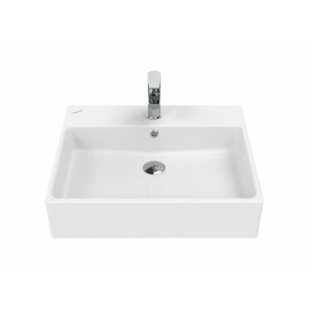 Creavit Next Tezgah Üstü Kare Lavabo Beyaz 60cm - 2