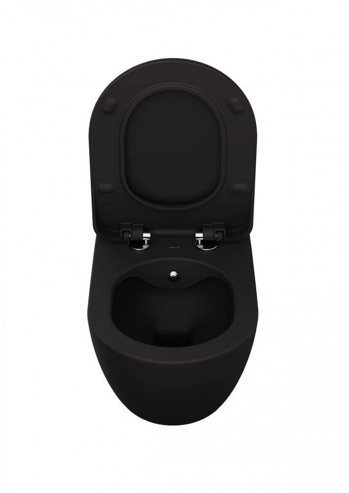 Creavit Rim-Off Asma Klozet Siyah Mat - 1