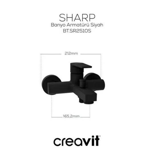 Creavit Sharp Banyo Armatürü - Siyah - 2