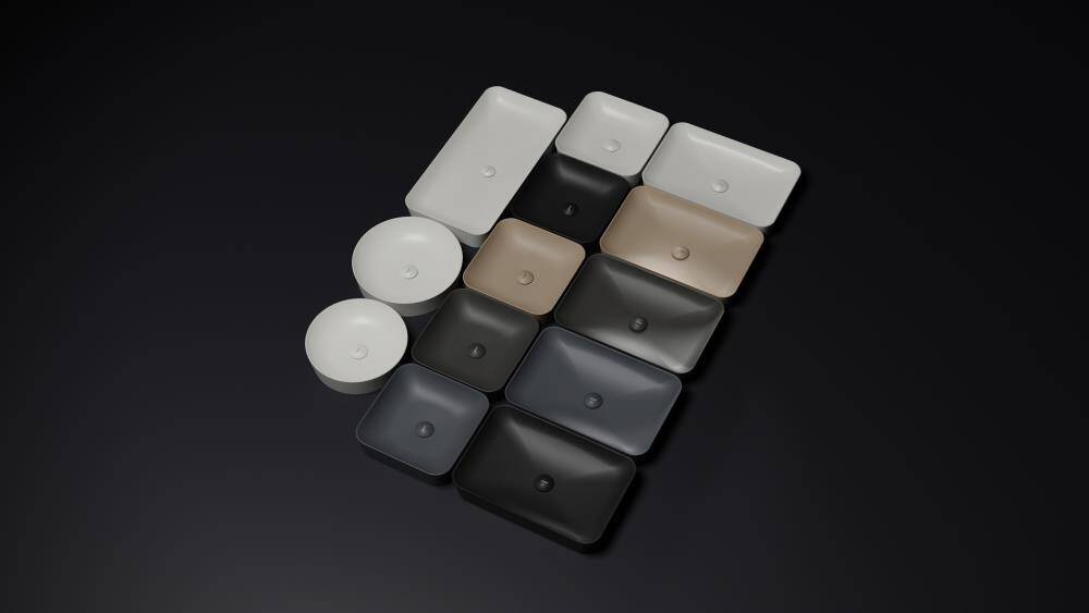 Creavit Ultra Kare Çanak Lavabo Antrasit Mat 40cm - 3