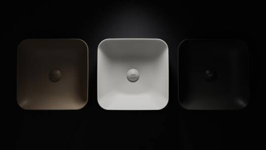 Creavit Ultra Kare Çanak Lavabo Beyaz 40cm - 3