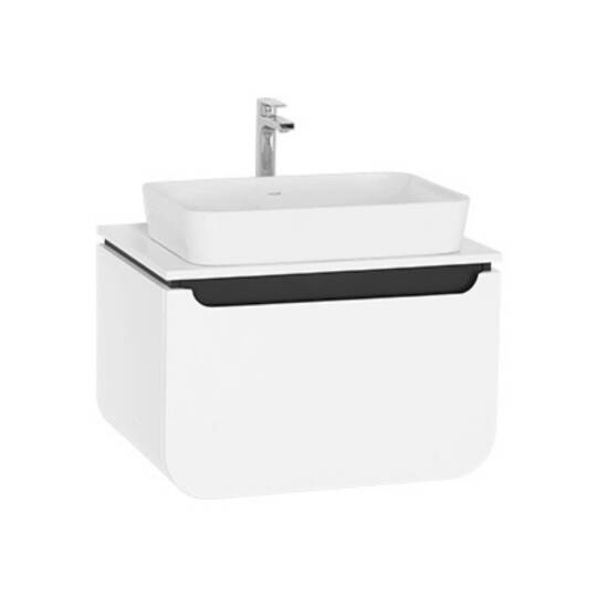 Pion Plus Lavabo Dolabı Mat Beyaz - Antrasit